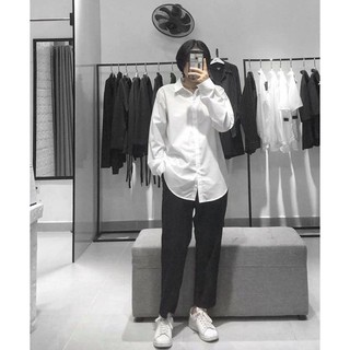 [GIÁ SỈ] Áo sơ mi trắng trơn basic giá rẻ chất đẹp_Áo sơ mi nữ