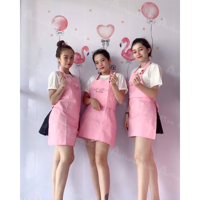 Tạp dề thêu tên logo SPA Nail mi Loại 1