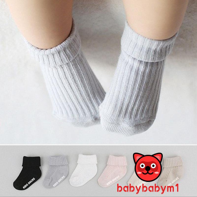 Vớ dài chống trượt bằng vải cotton thời trang cho bé