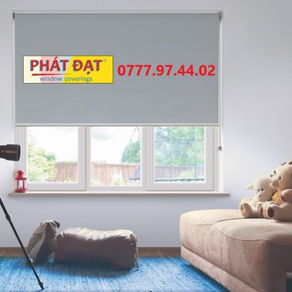 (Rèm ngang 1.1m) Rèm cửa, màn sáo, rèm sáo cuốn 6 màu, vải trơn 2 mặt chống nắng 100%