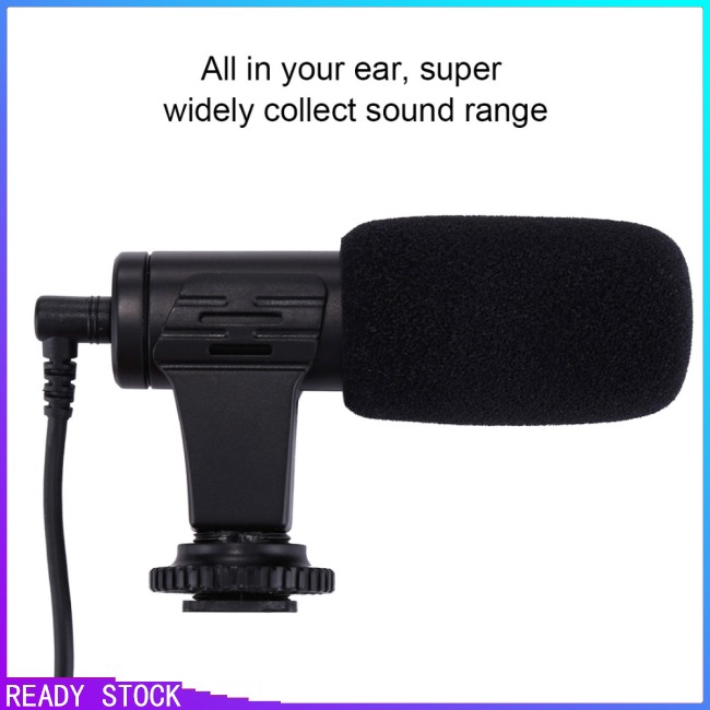 PG【COD】Microphone thu âm cổng 3.5mm chuyên dụng dành cho quay video PULUZ