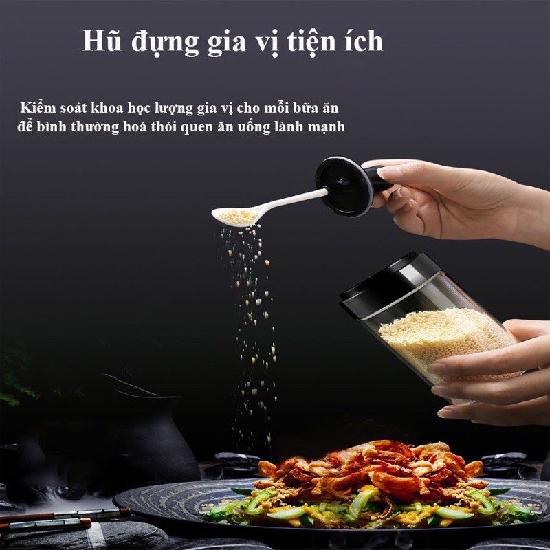 HŨ ĐỰNG GIA VỊ THUỶ TINH THÌA CAO CẤP