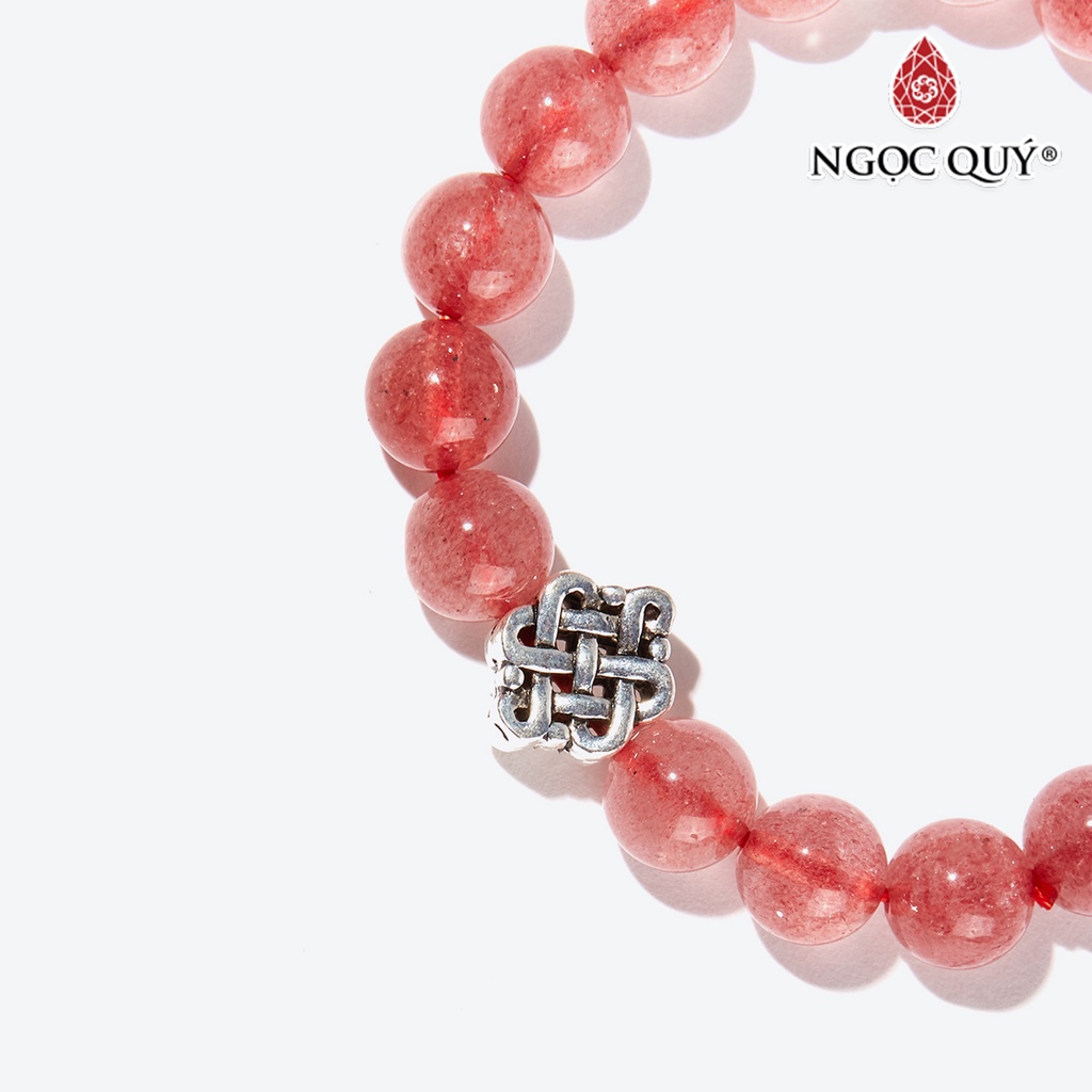 Vòng tay TA dâu phối charm kết đồng tâm - Ngọc Quý