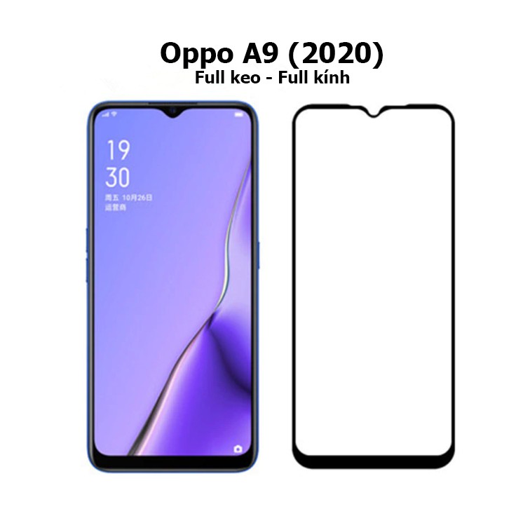 Kính cường lực full màn hình Oppo A9 2020