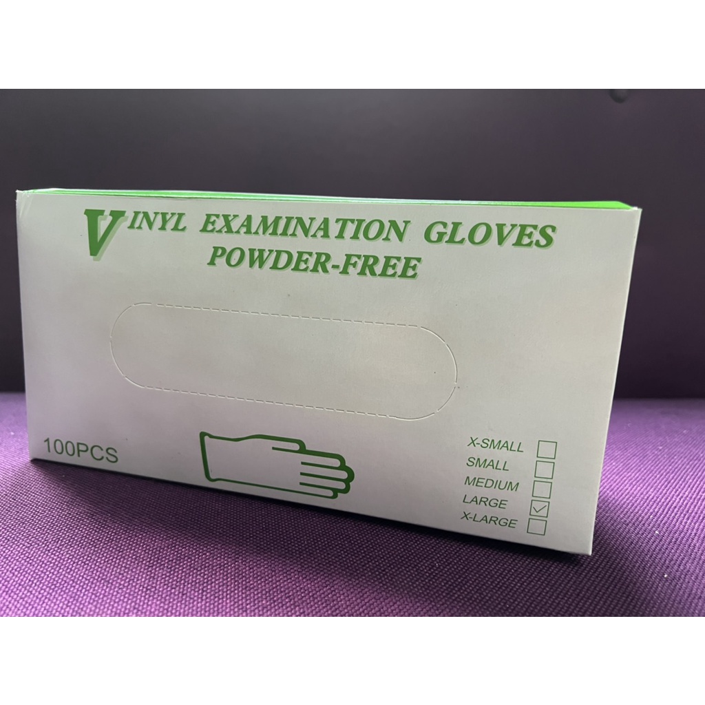 100 CHIẾC/HỘP Găng Tay VINYL KHÔNG BỘT Dùng Trong Thực Phẩm, Vệ Sinh (Powder free Vinyl glove)