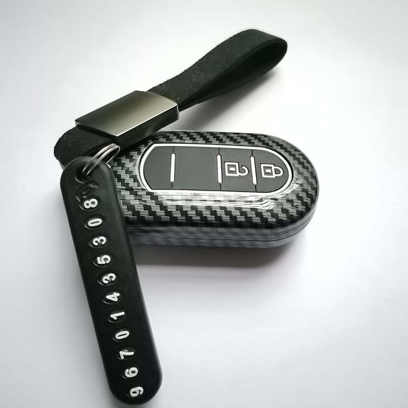 Vỏ bọc chìa khóa xe hơi Toyota Rush Wigo AT Gen 3 2019-2022 bằng sợi Carbon