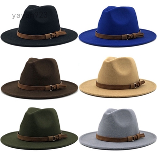 Mũ Fedora vành rộng Yayan923 Htwers232 phong cách cổ điển cho nam và nữ