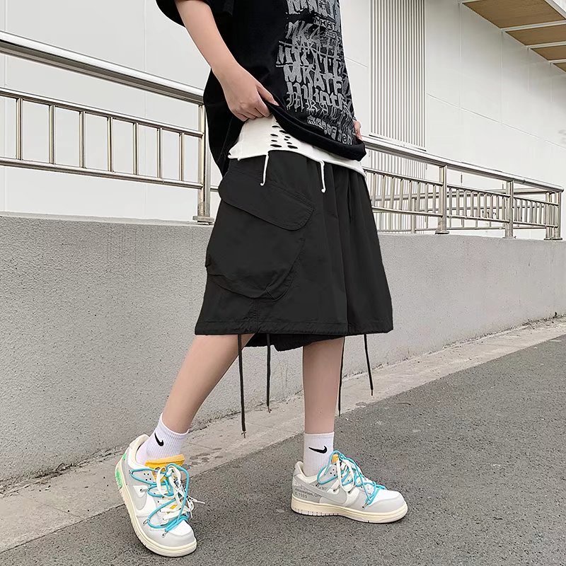 Quần Short Ống Rộng Có Túi Thời Trang Mùa Hè Phong Cách Nhật Bản Size M-2XL Cho Nam Quần short kaki nam PATTERN THE cạp chun