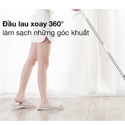 Cây lau nhà phun sương xoay 360 độ Xiaomi Deerma thông minh 2 trong 1 (Xịt nước + Lau) - HAPOS