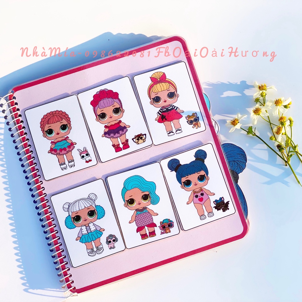 Học liệu bóc dán búp bê LOL Surprise, Busy book công chúa LOL thay váy phiên bản 2