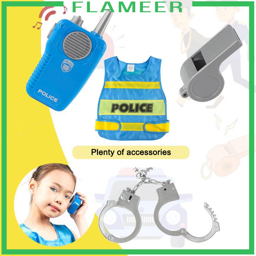 Kids Costume Police Dress-up Policeman Toys Accessories Kids Police Costume