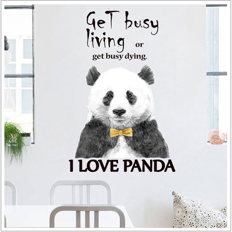Decal dán tường i LOVE PANDA và thông điệp ý nghĩa