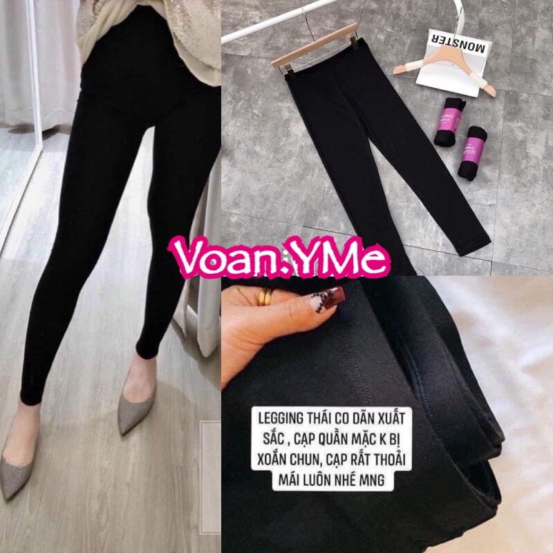 QUẦN DÀI legging nữ cạp cao chống xoắn, mát, mềm mịn