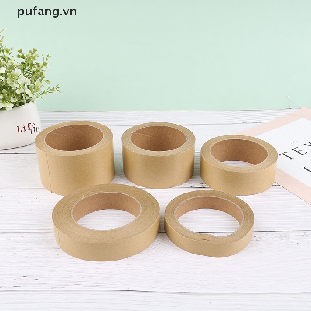 Cuộn 30m Băng Keo Giấy Kraft Màu Nâu Dùng Để Dán Hộp