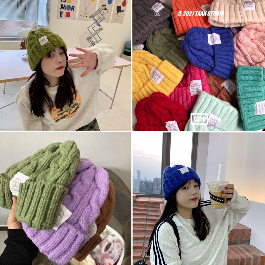 Mũ Len nữ Bluehope mũ len Beanie mùa đông nhiều màu giá rẻ mẫu mới hất 2023