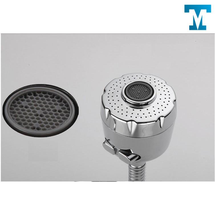 Đầu vòi tăng áp 2 chế độ cần lò xo Inox RICHTREE đứng ở vị trí cố định ( Vòi dài 20cm )