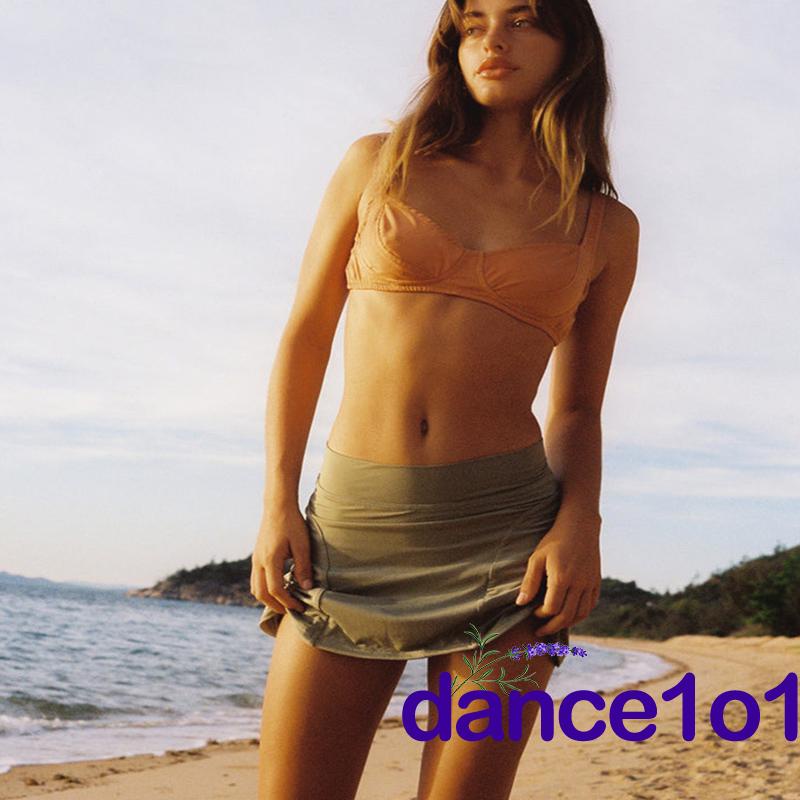 Chân Váy Chữ A Lưng Cao Màu Trơn Khiêu Vũ1O1-Y2k Thời Trang Cho Nữ