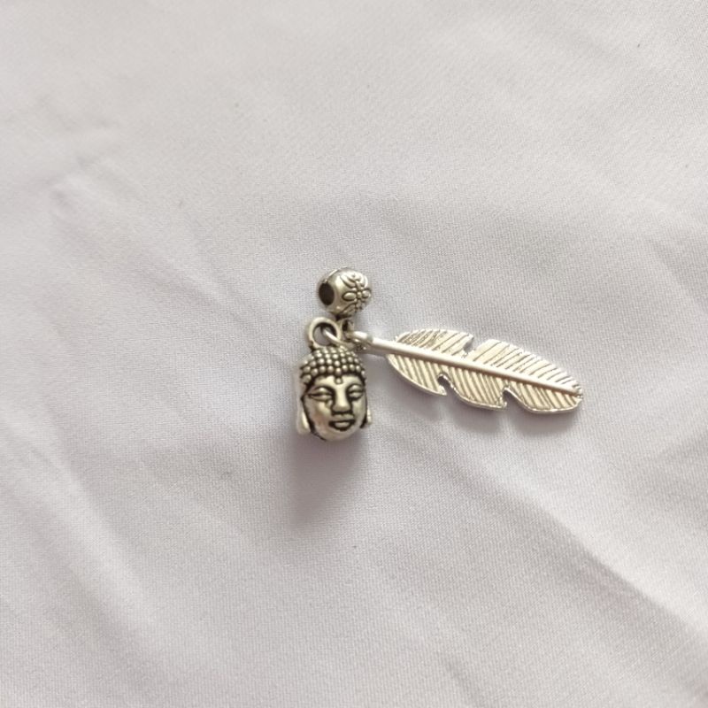 Charm ống lùa bạc thái mic vòng xỏ handmade làm trang sức xỏ DIY