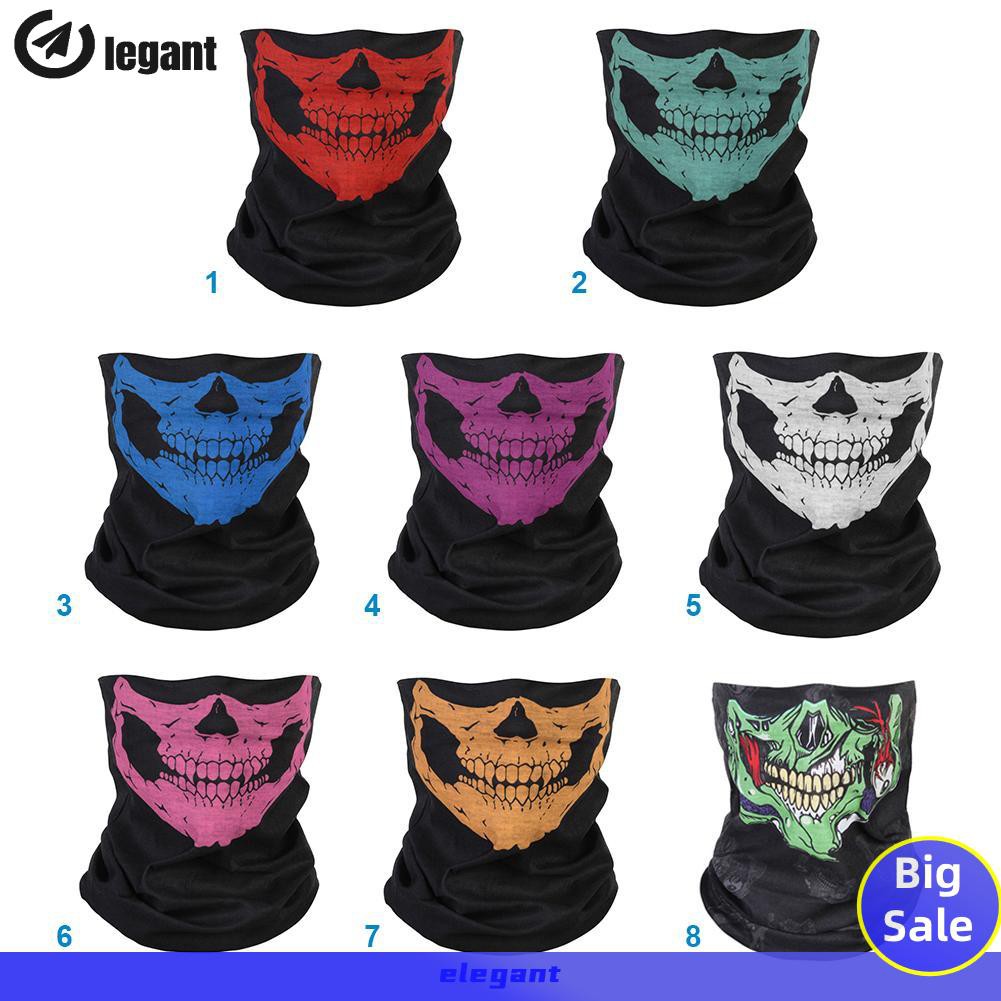 (Hàng Mới Về) Khẩu Trang Nửa Mặt Đa Năng Hình Đầu Lâu Thanh Lịch