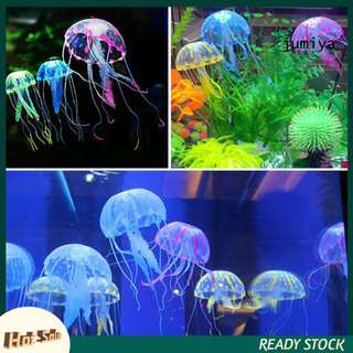 Đồ trang trí bể cá hình sứa phát quang bằng nhựa chất lượng cao