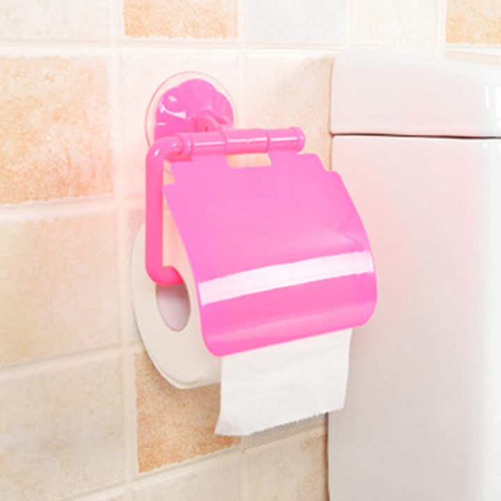 Hộp đựng giấy vệ sinh giác hút hongkong_store sieure888 Hộp đựng giấy vệ sinh cuộn dính tường hút siêu chắc có nắp che