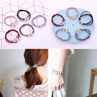 Dây Buộc Tóc Đính Hạt Nhiều Màu