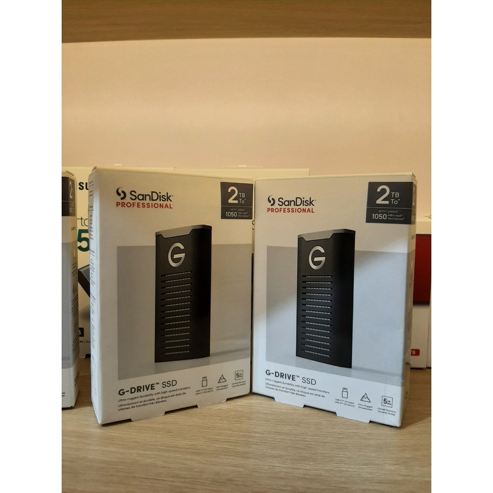 Ổ cứng di động SSD 1TB / 2TB SanDisk Professional G-Drive Ultra Rugged USB3.2 Gen 2