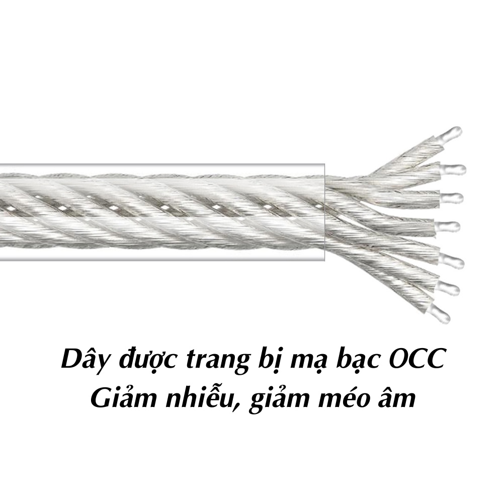 Cáp chuyển Faaeal typeC sang aux 3.5mm, dây mạ bạc, có DAC 32bit 384Khz