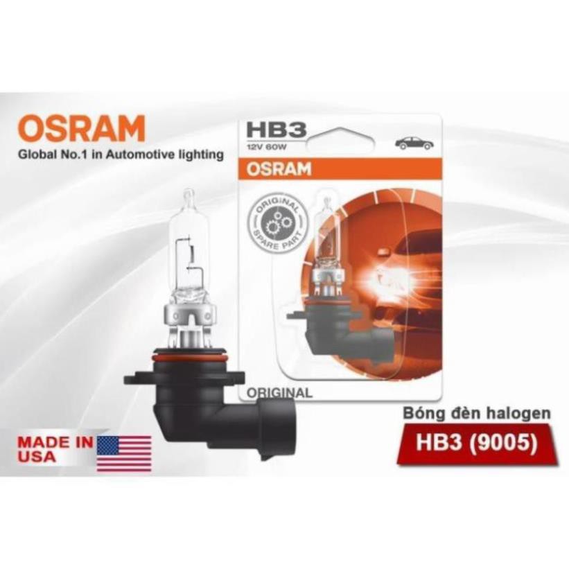 Bóng đèn halogen OSRAM ORIGINAL HB3 12v 60w (chân cong)