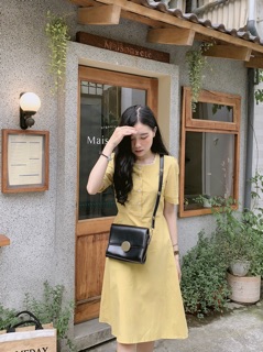 Váy cổ u ren nơ sau