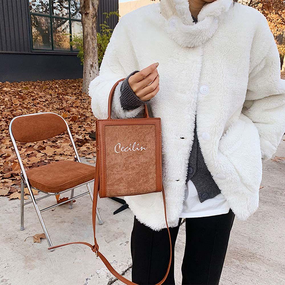 LILYES Túi Đeo Chéo Thêu Chữ Thời Trang Hàn Cho Nữ