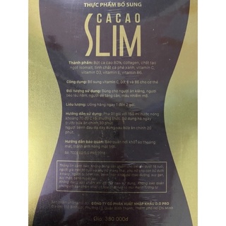 Giảm cân ca cao slim organic mwhite