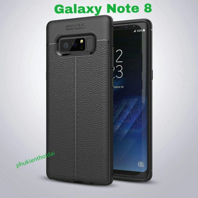 [Mã ELORDER5 giảm 10K đơn 20K] Samsung Galaxy Note 8 ốp lưng cao su giả da chống sốc cao cấp