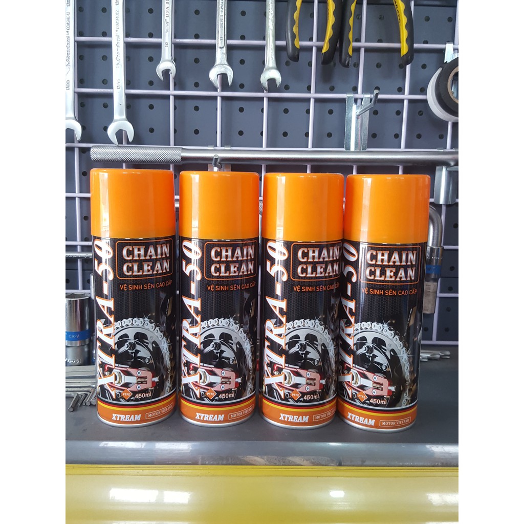 combo rửa sên và bôi trơn sên xtream xtra50 chống văng