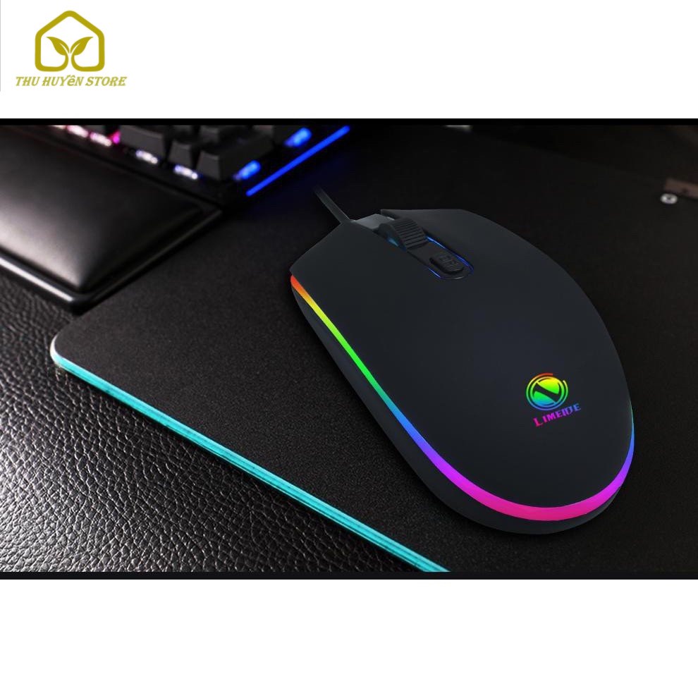 🎖️ CHÍNH HÃNG 🎖️ Chuột Máy Tính LIMEIDE Có Dây , Led 7 Màu Tự Động Đổi Cực Chất, Con Lăn Chống Trượt
