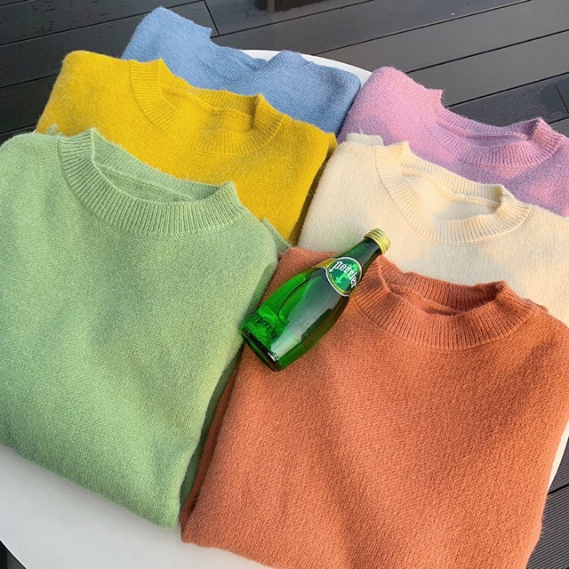 Áo len màu trơn