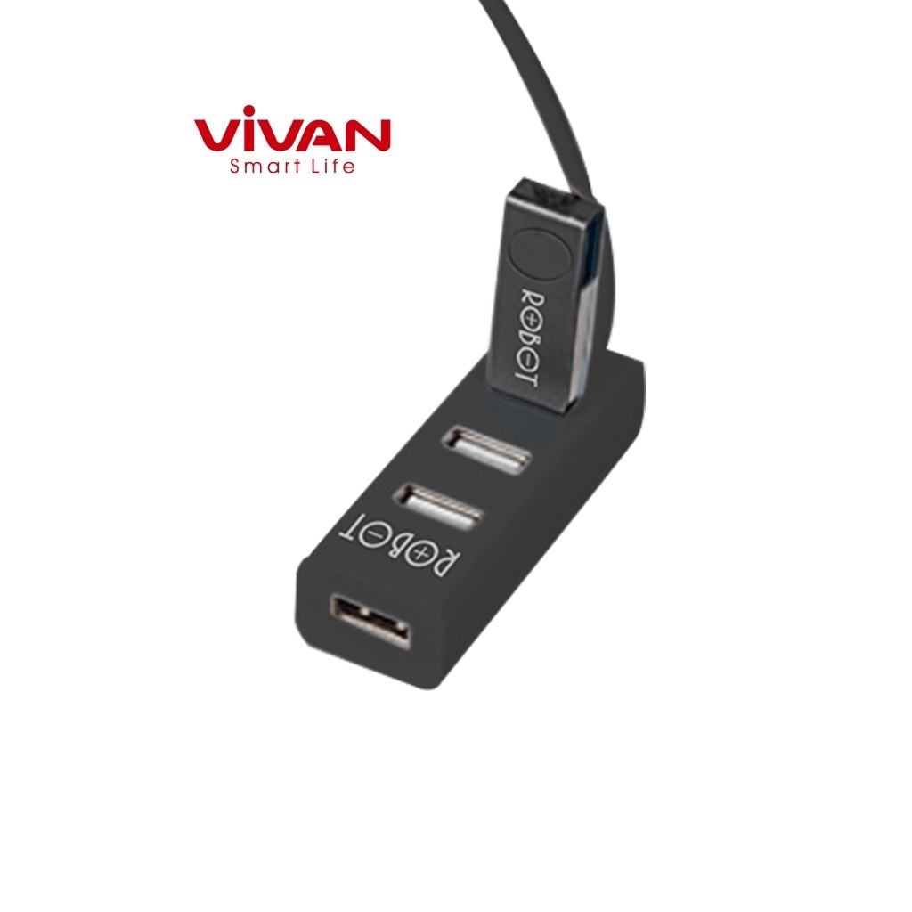 HUB Chuyển Đổi Chia Cổng USB VIVAN H140-80 Mở Rộng 4 Cổng USB 2.0 Dây Nối Dài 80 Cm