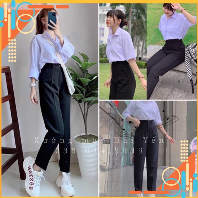 Sale 50% Quần tây công sở đơn giản dễ phối đồ có đỉa mã 009
