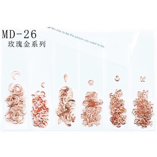 CHAM mạ vàng trang trí móng ( dạng túi 6 ngăn mã 025-028)