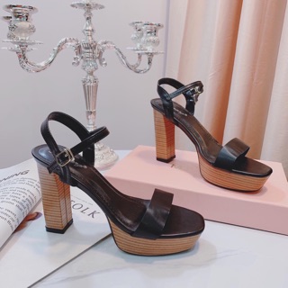Sandanl gót vân gỗ 12 phân