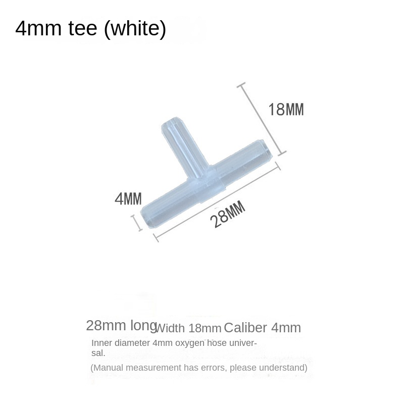 Máy Bơm Oxy Ba Chiều Góc Phải Chữ L Xuyên Qua Bơm Oxy Đường Kính 4MM Cho Bể Cá