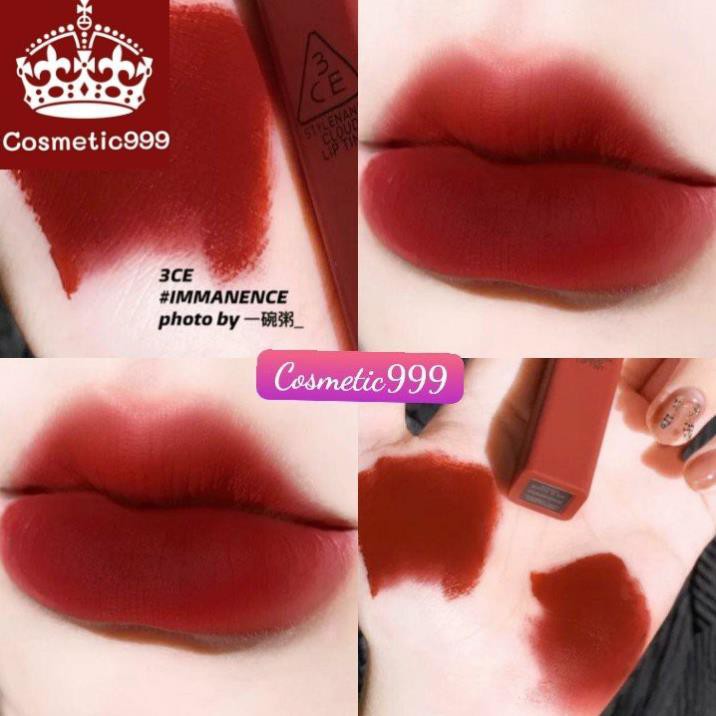 (auth 100%) Son kem lì 3CE Soft Lip Lacquer #NULL SET( cam cháy trầm) hàn quốc chính hãng-cosmetic999