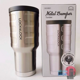 Ly giữ nhiệt lock&lock metal bumper nắp nhấn 580ml lhc4140slv