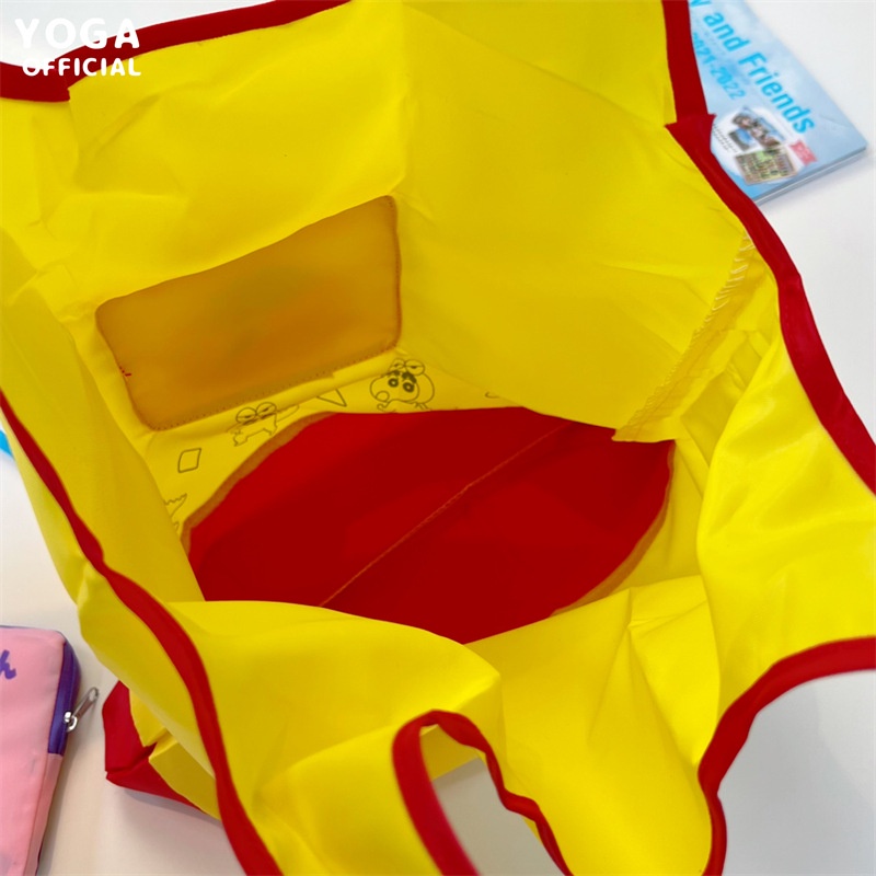 Túi Tote Đeo Vai In Hoạt Hình Shin-Chan Xiaobai Zuoguemon Dạng Gập Chống Thấm Nước Thân Thiện Với Môi Trường