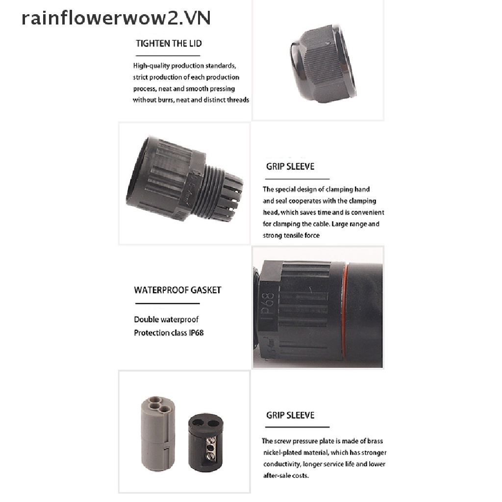 Phích Cắm Điện 3 Chấu Thẳng Chống Thấm Nước Tiện Dụng