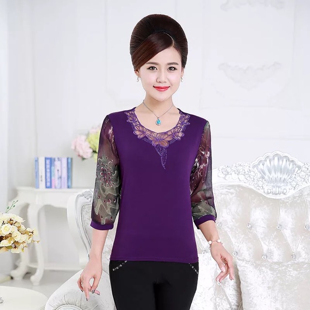 Áo thu đông nữ trung niên