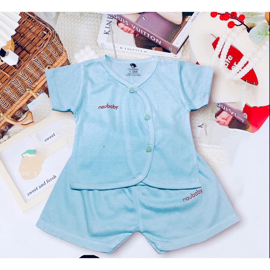 Quần áo sơ sinh cộc tay cotton Nou cho bé từ 3-8kg