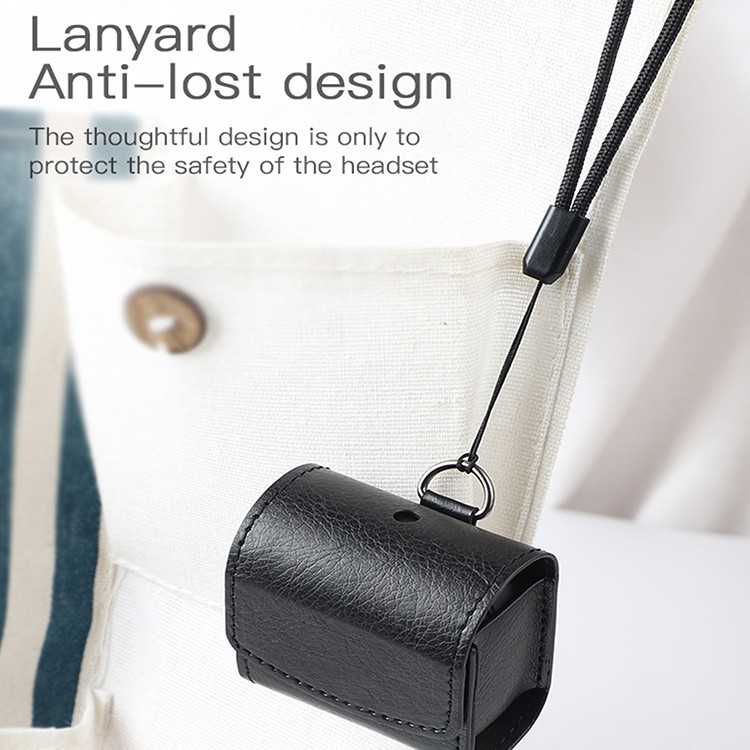 Vỏ da bảo vệ hộp sạc tai nghe không dây dạng túi đơn giản cho Samsung Galaxy Buds Live / Buds Pro