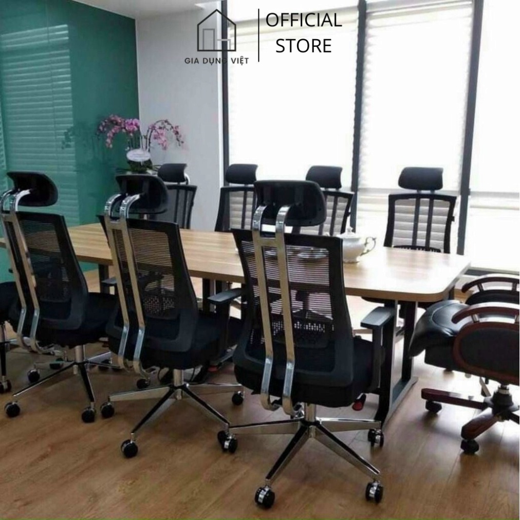 Ghế Công Thái Học Văn Phòng Ngả Lưng Thư Giãn, Nệm Bọc Mút Xốp Cao Cấp Gia Dụng Việt GVP J098