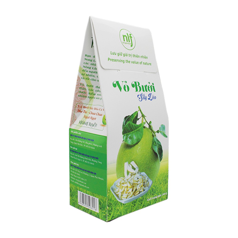 Vỏ Bưởi Sấy Dẻo Nông Lâm Food (Dried Pomelo Peel) - 100% Từ Thiên Nhiên